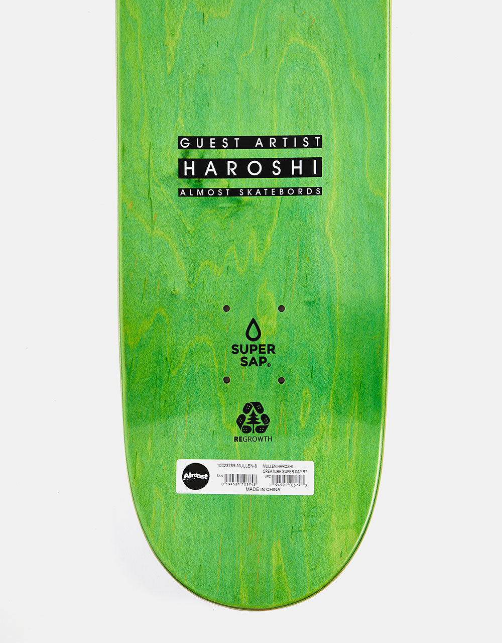 Almost x Haroshi Mullen Creature Super Sap R7 Skateboard Deck - 8"