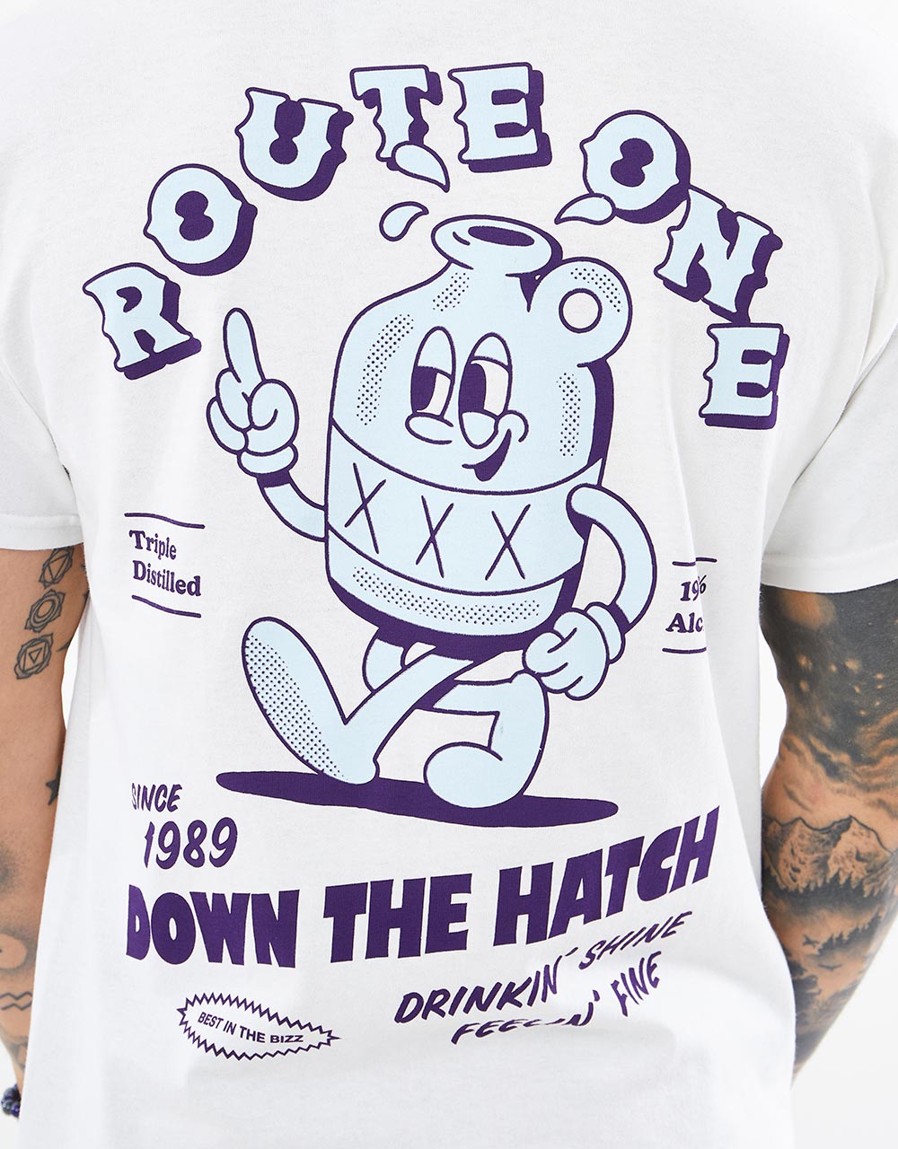 Route One Down The Hatch T-Shirt - White