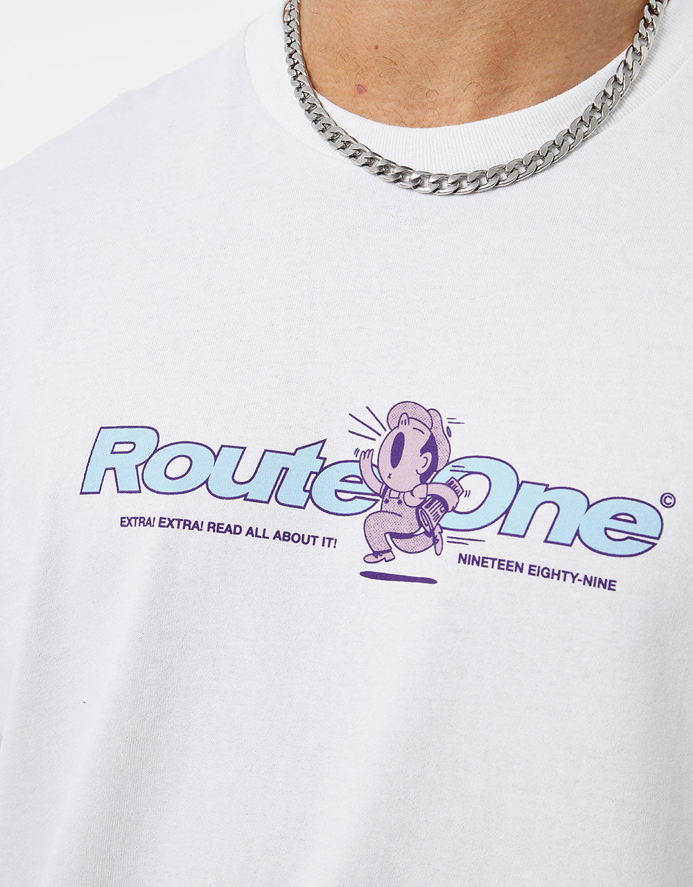 Route One Extra! Extra! T-Shirt - White
