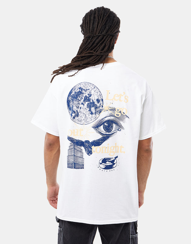 Route One Let's Go Out T-Shirt - White