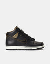 Nike SB 'Pawnshop' Dunk High OG QS Skate Shoes - Black/Black-Metallic Gold