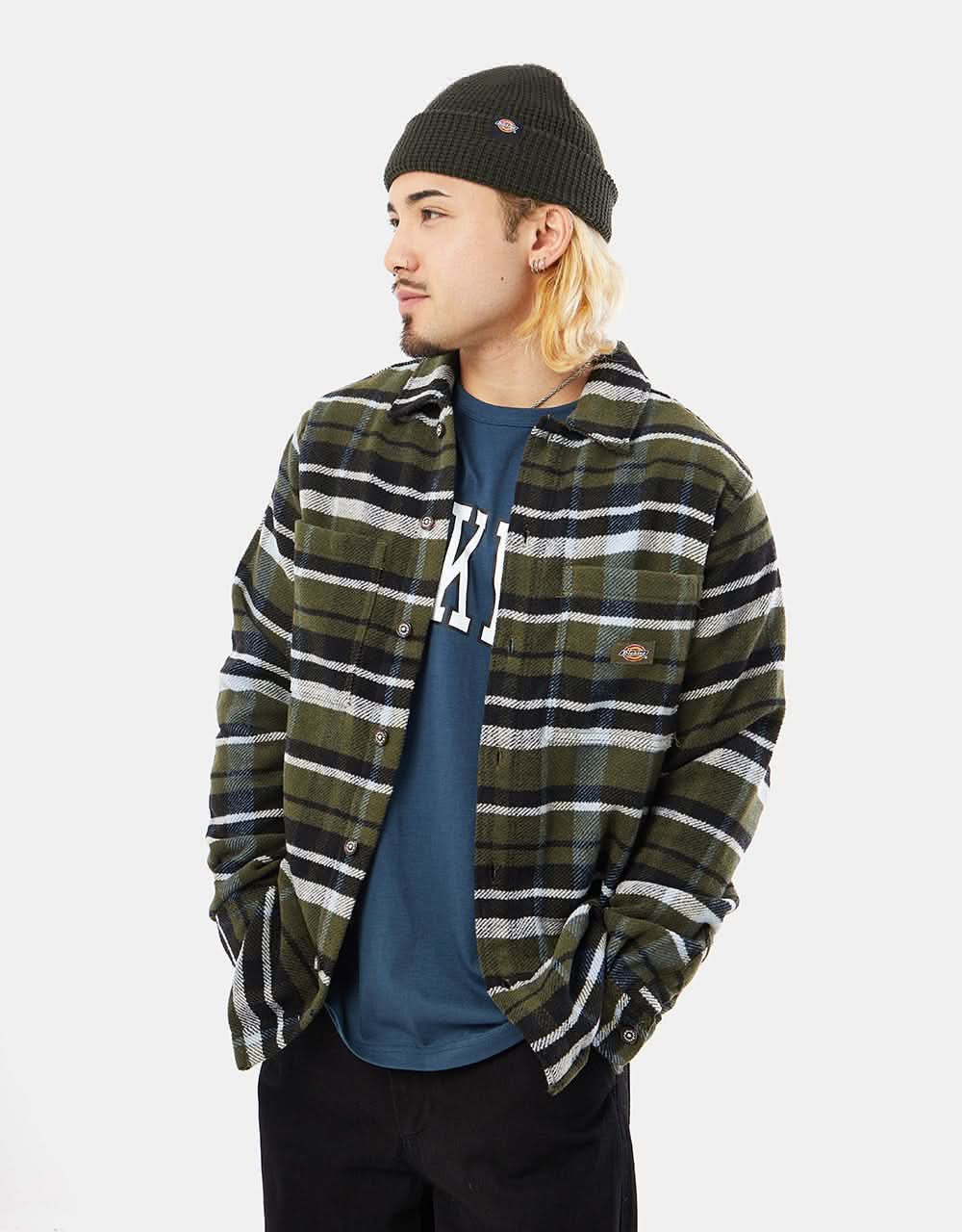Dickies Coaling Flannel Shirt - Military Green