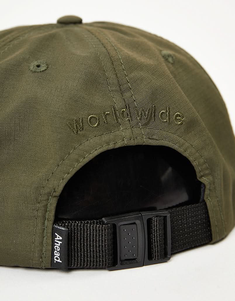 Ahead Worldwide Trademark Nylon Ripstop Strapback Cap - Olive