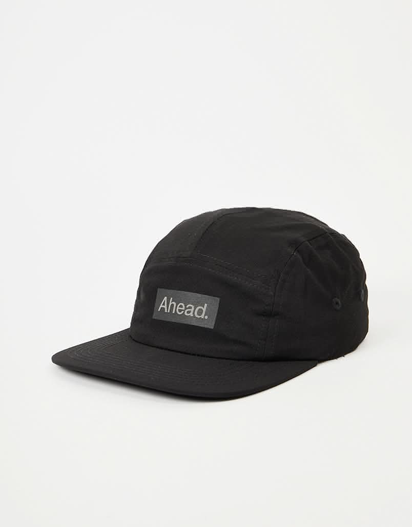 Ahead Worldwide 3M Stretch Nylon 5 Panel Strapback Cap - Black