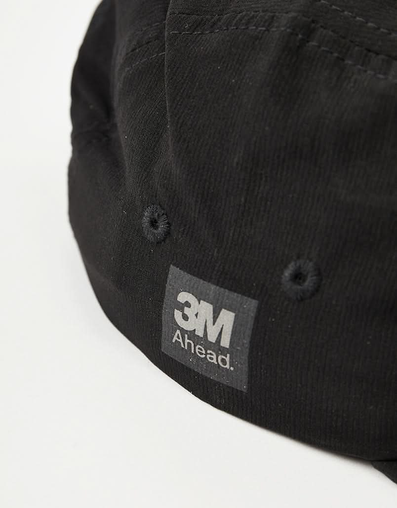 Ahead Worldwide 3M Stretch Nylon 5 Panel Strapback Cap - Black