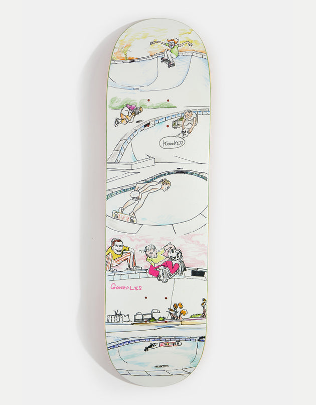Krooked Gonz Skullride Skateboard Deck - 8.75"