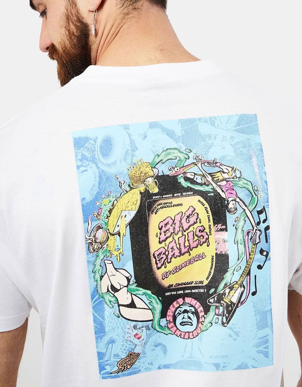 Santa Cruz Big Balls Advert T-Shirt - White