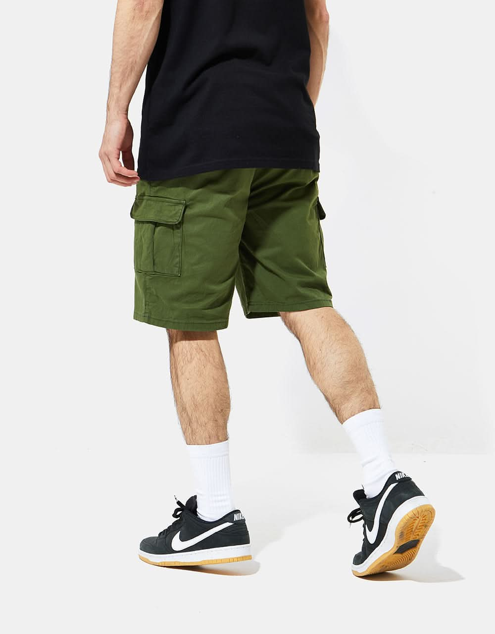 Route One Slim Cargo Shorts - Olive