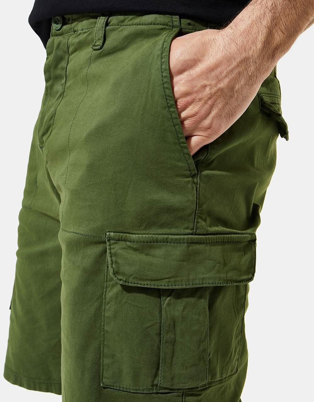 Route One Slim Cargo Shorts - Olive