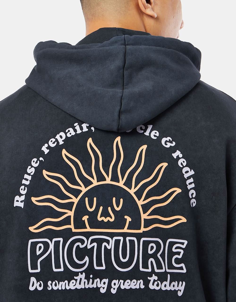 Picture Boroloola Organic Pullover Hoodie - Black Washed