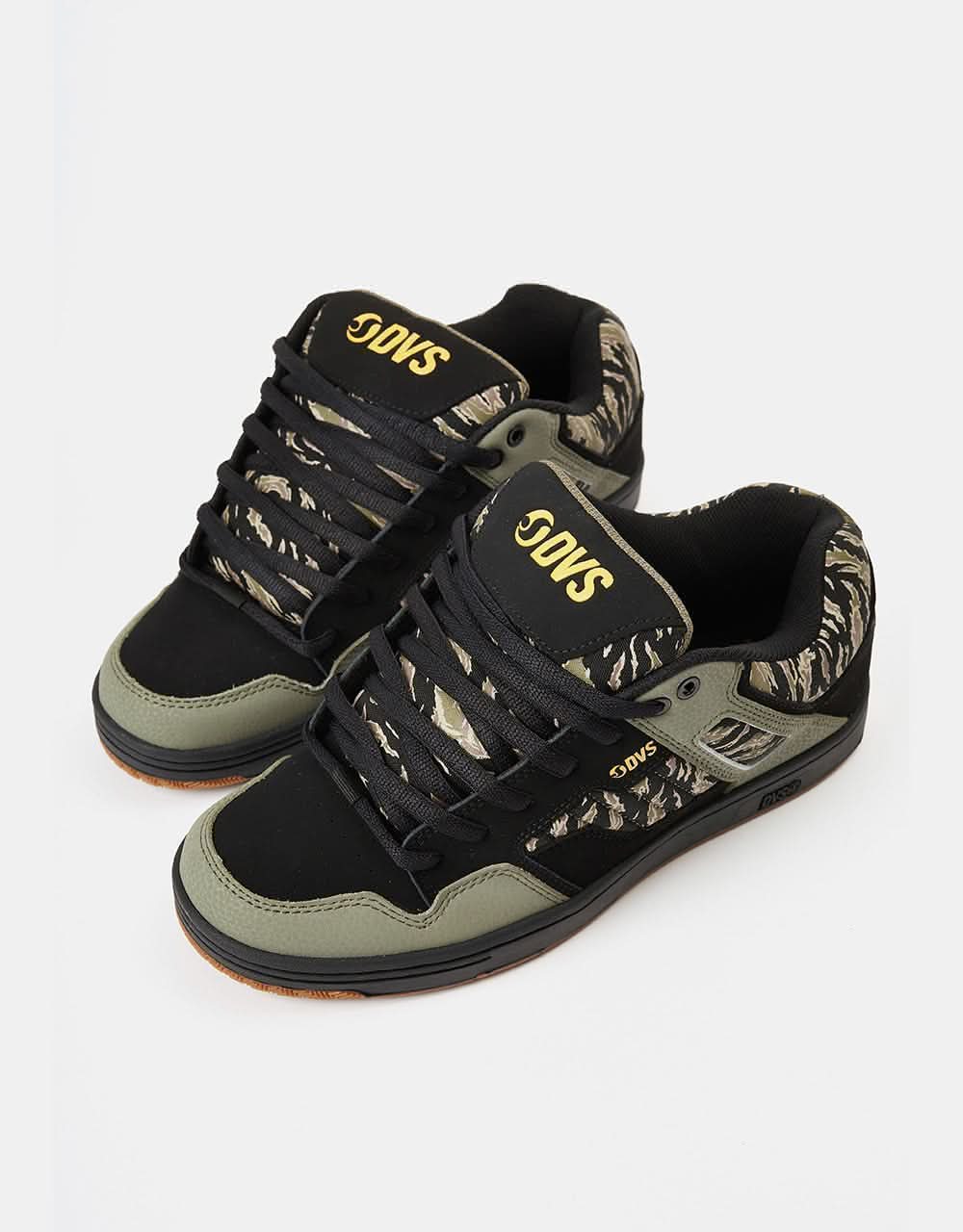 DVS Enduro 125 Skate Shoes - Black/Jungle Camo Nubuck