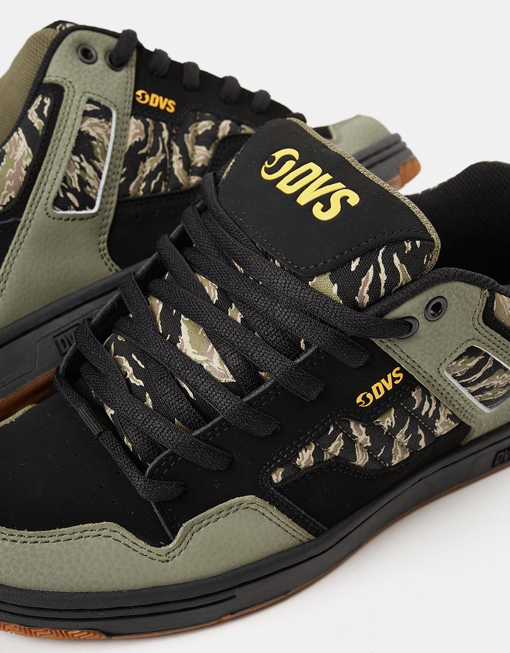 DVS Enduro 125 Skate Shoes - Black/Jungle Camo Nubuck