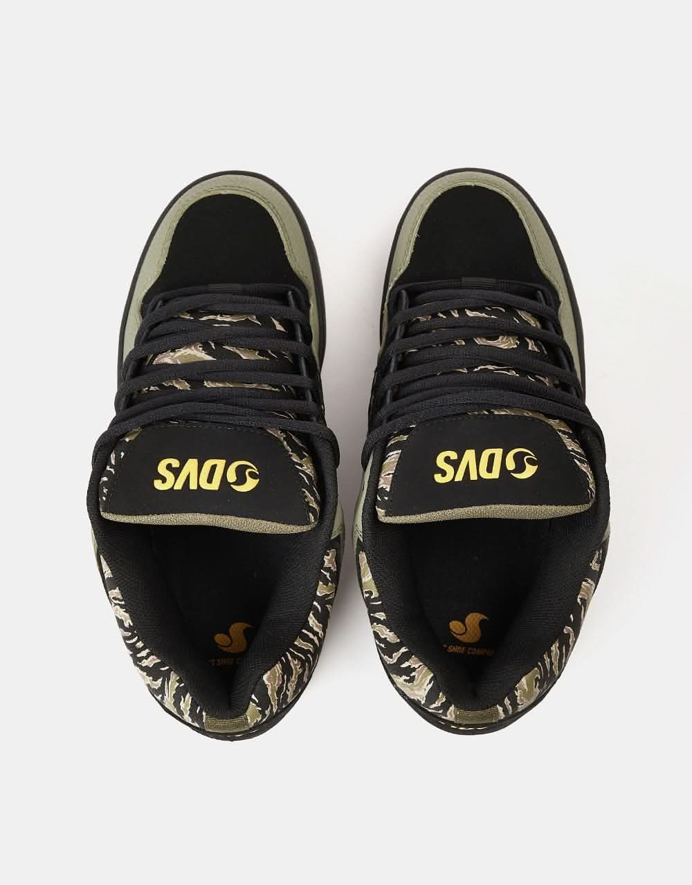 DVS Enduro 125 Skate Shoes - Black/Jungle Camo Nubuck