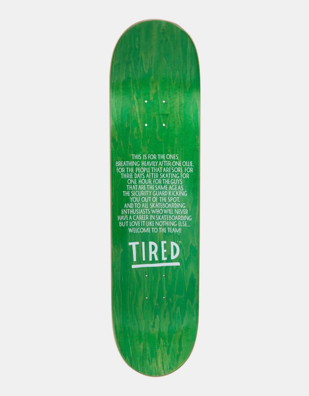 Tired Thumb Down 'REG' Skateboard Deck - 8.25"