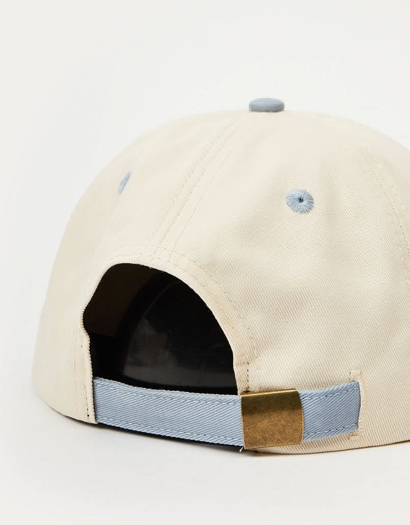 Route One Classics Unstructured Strapback Cap - Natural/Stone Blue