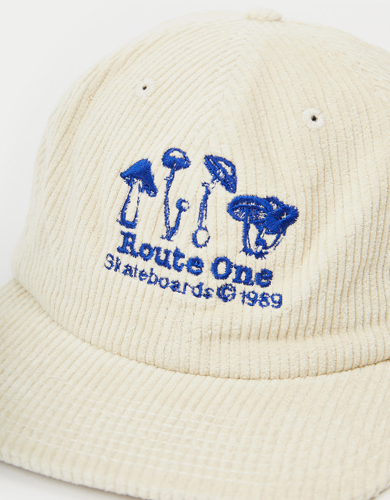 Route One Poisonous Mushrooms Cord 6 Panel Cap - Natural