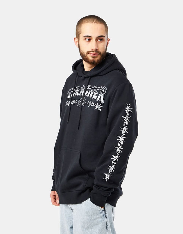 Thrasher Barbed Wire Pullover Hoodie - Black