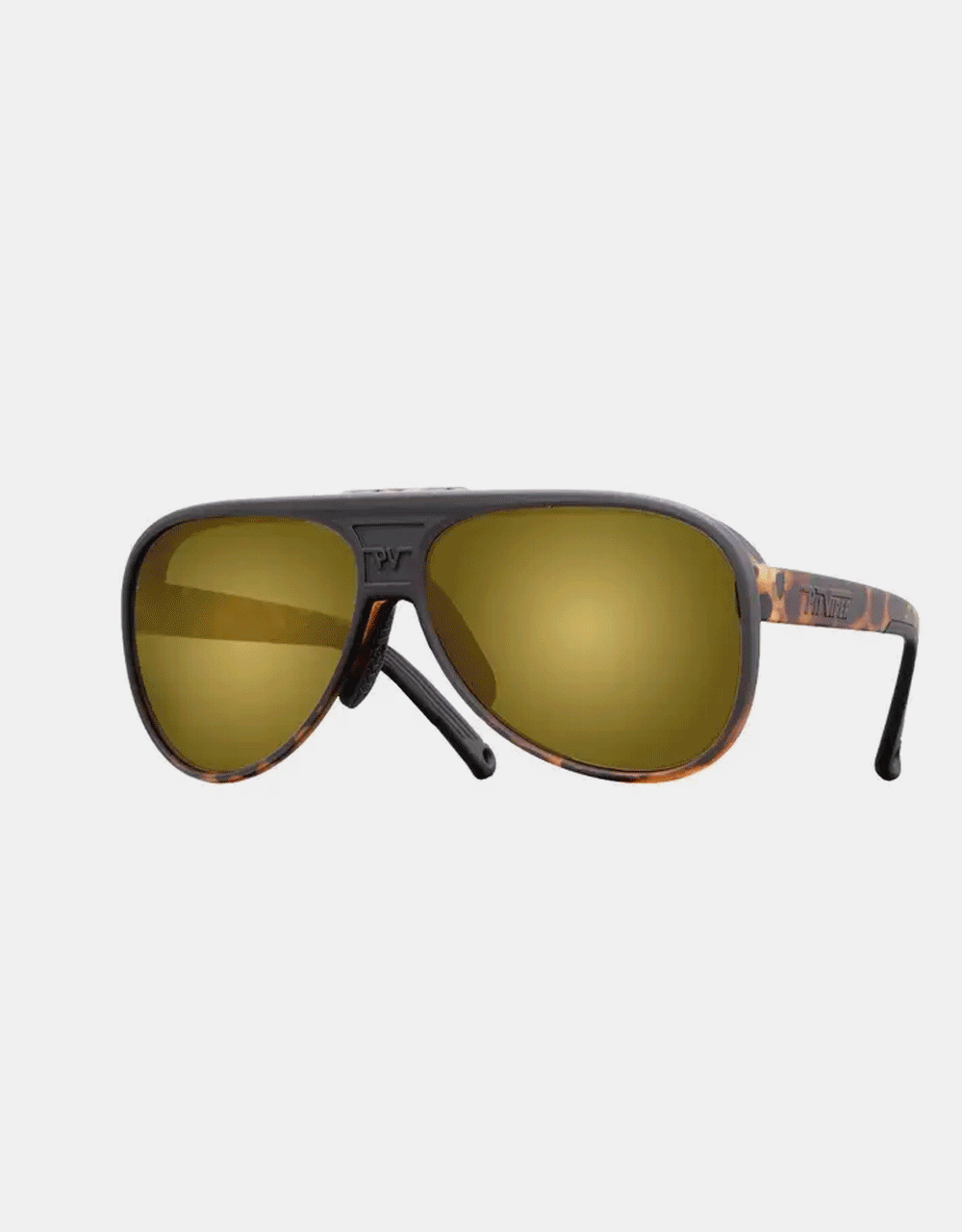 Pit Viper Peninsula LiftOffs Sunglasses Gold Revo Coated Brown