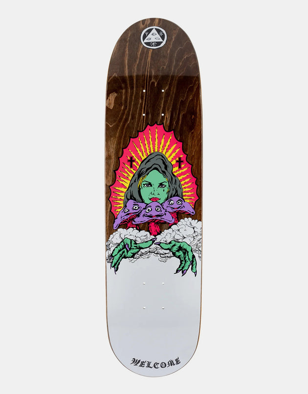 Welcome Mushroom Witch on Pysanka Skateboard Deck - 8.5"