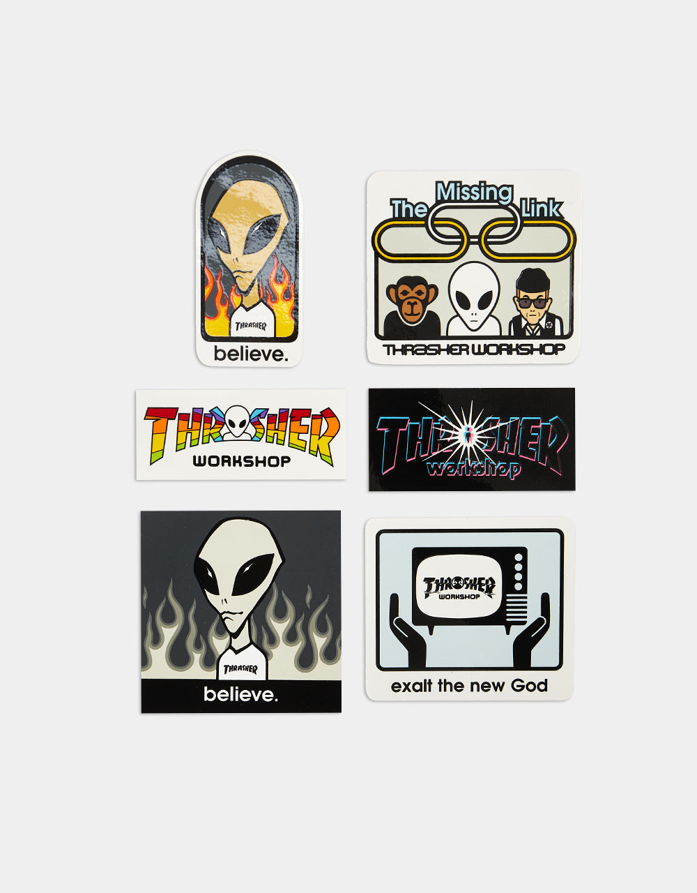 Thrasher x Alien Workshop Sticker 5 Pack