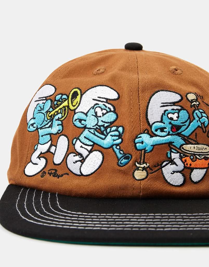 Butter Goods x The Smurfs Band 6 Panel Cap Brown/Black