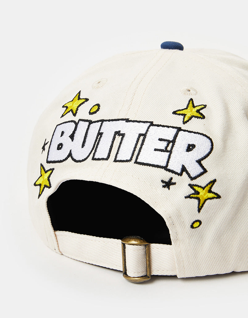 Butter Goods x The Smurfs Band 6 Panel Cap - Cream/Royal