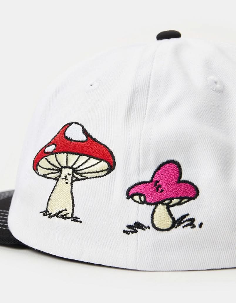 Butter Goods x The Smurfs Mushroom 6 Panel Cap - White/Black