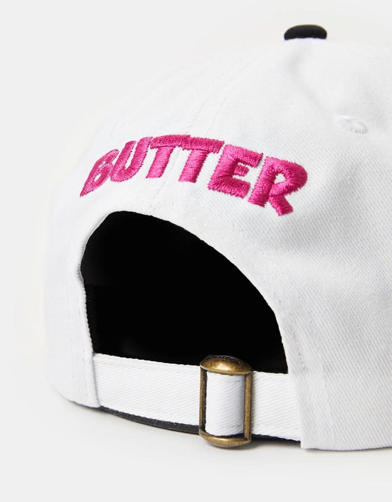 Butter Goods x The Smurfs Mushroom 6 Panel Cap - White/Black