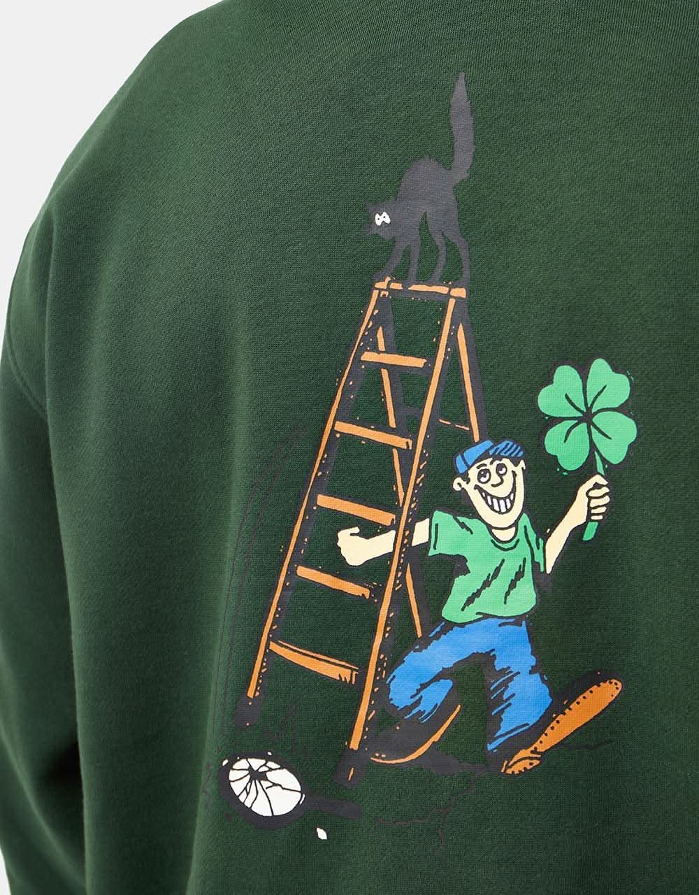 Pass Port Dumb~Luck Ladder Pullover Hoodie - Forest Green