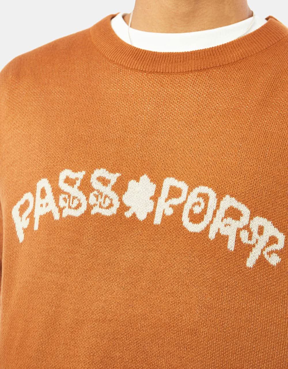 Pass Port Sham Knit Sweater - Rust