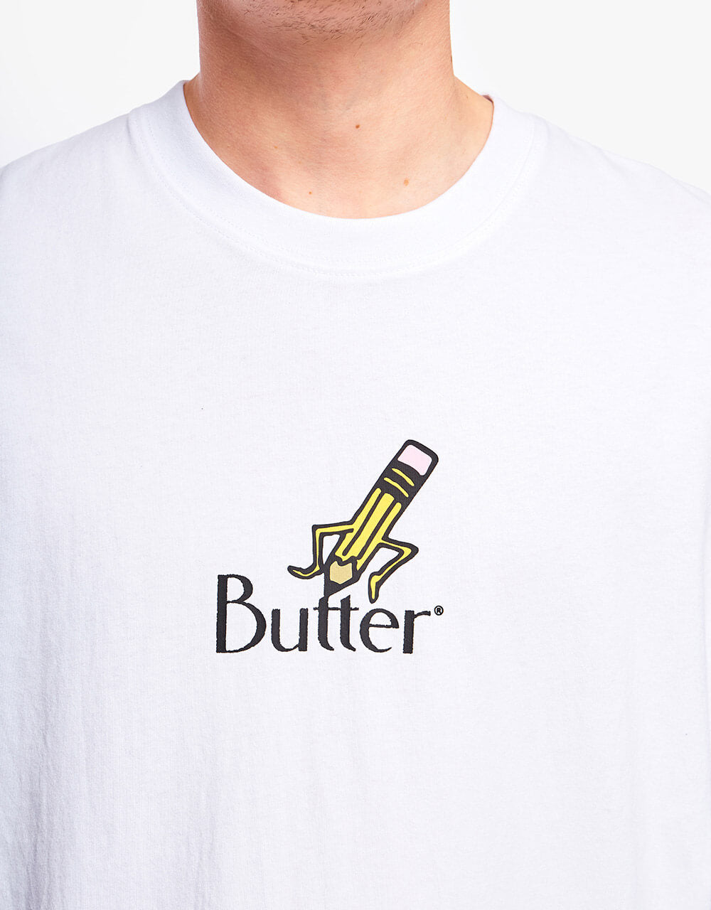 Butter Goods Pencil Logo T-Shirt - White