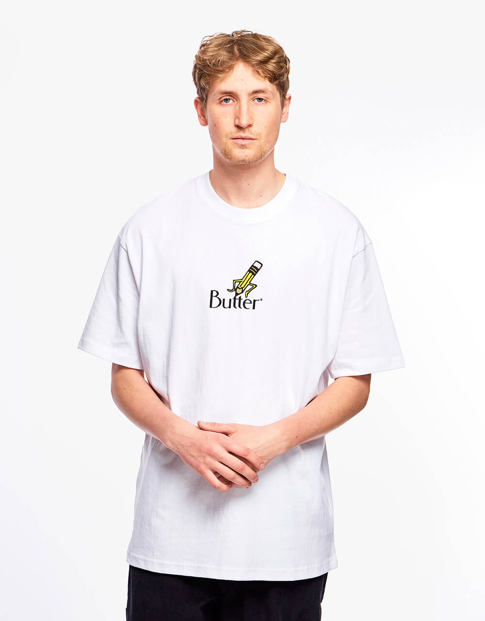 Butter Goods Pencil Logo T-Shirt - White