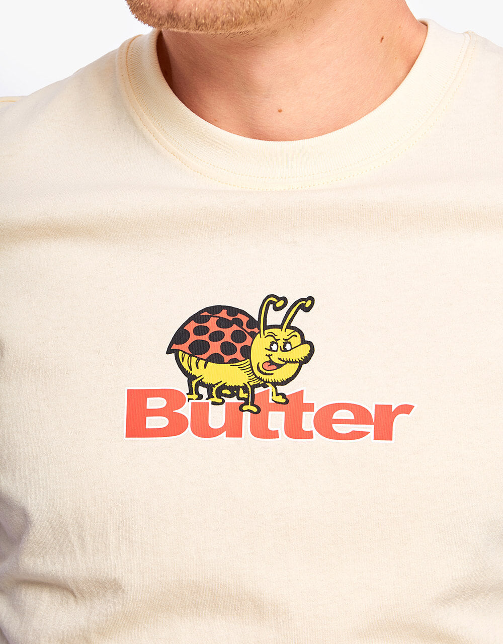 Butter Goods Bug Logo T-Shirt - Ash Cream