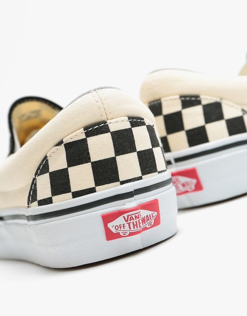 Vans Classic Slip On Skate Shoes - Black/White/Checker White