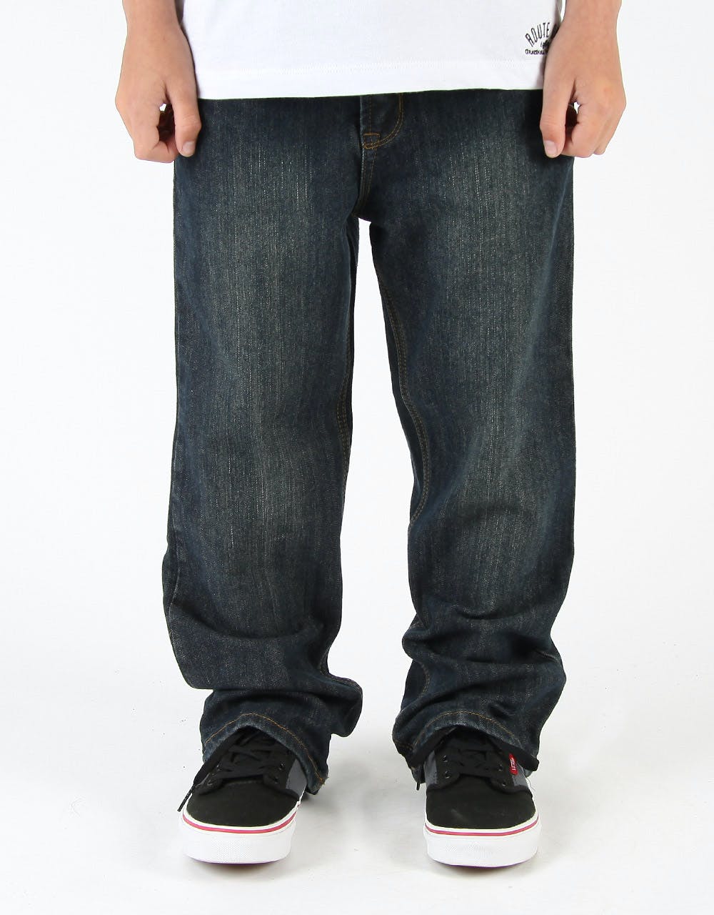 Route One Regular Fit Kids Jeans - Washed Indigo
