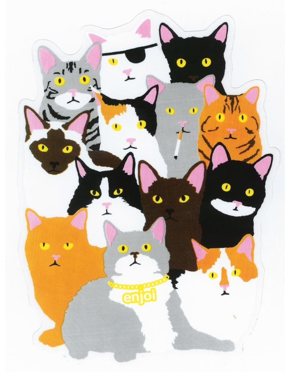 Enjoi cat top collage shirt