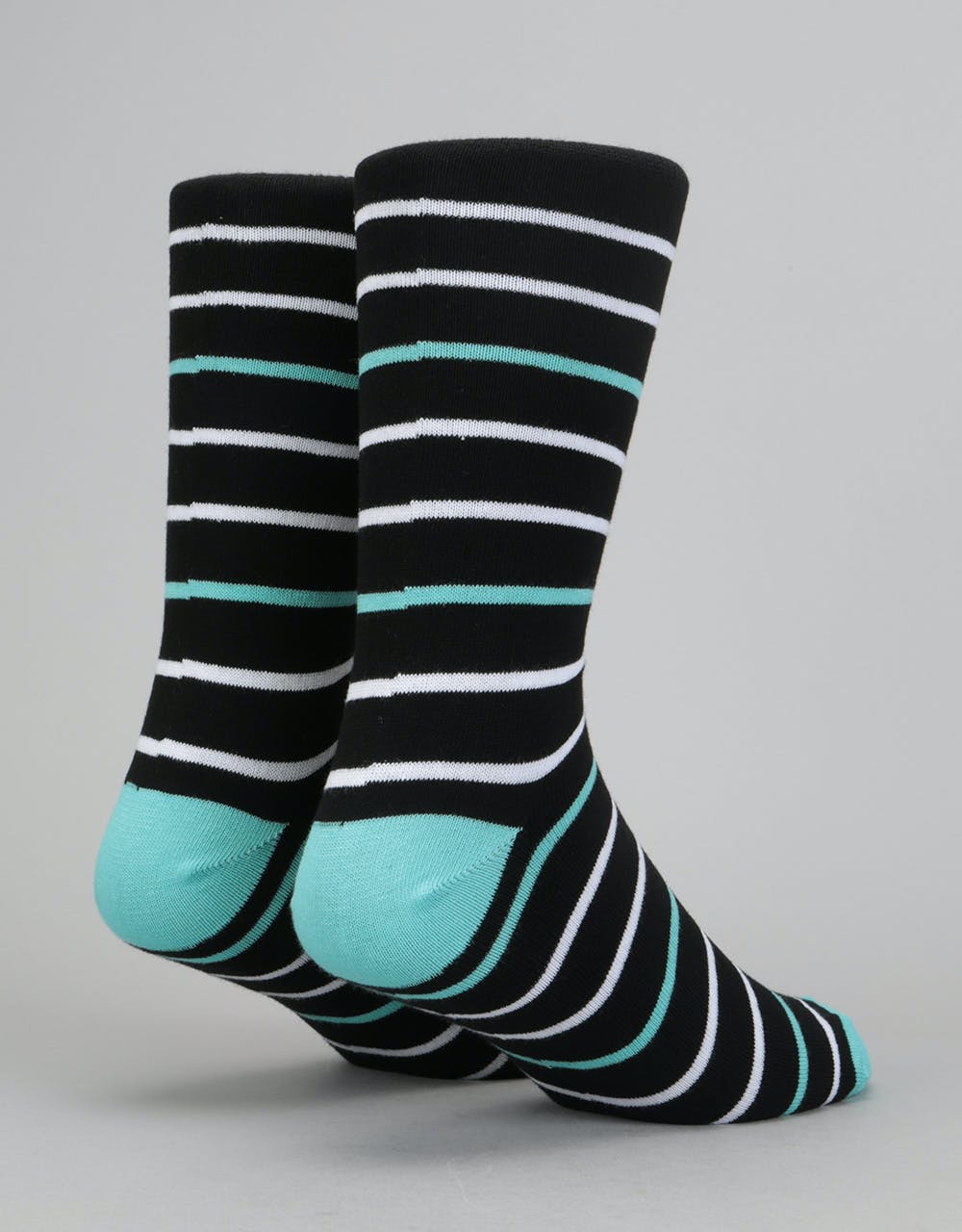 Route One Narrow Stripe Socks - Black/Blue