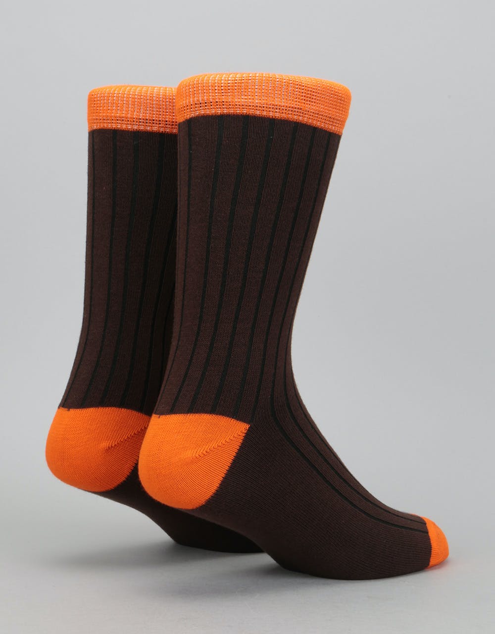 Route One Derby Socks - Brown/Orange