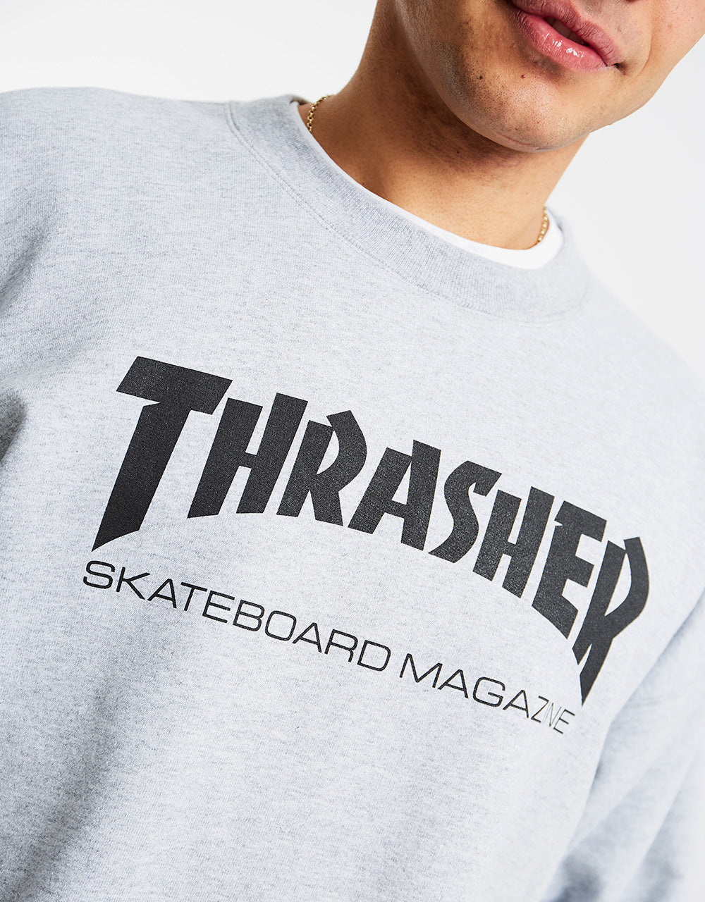 Thrasher Skate Mag Crewneck Sweat - Heather Grey