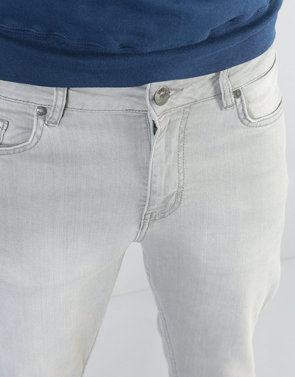 Route One Slim Denim Jeans - Washed Grey