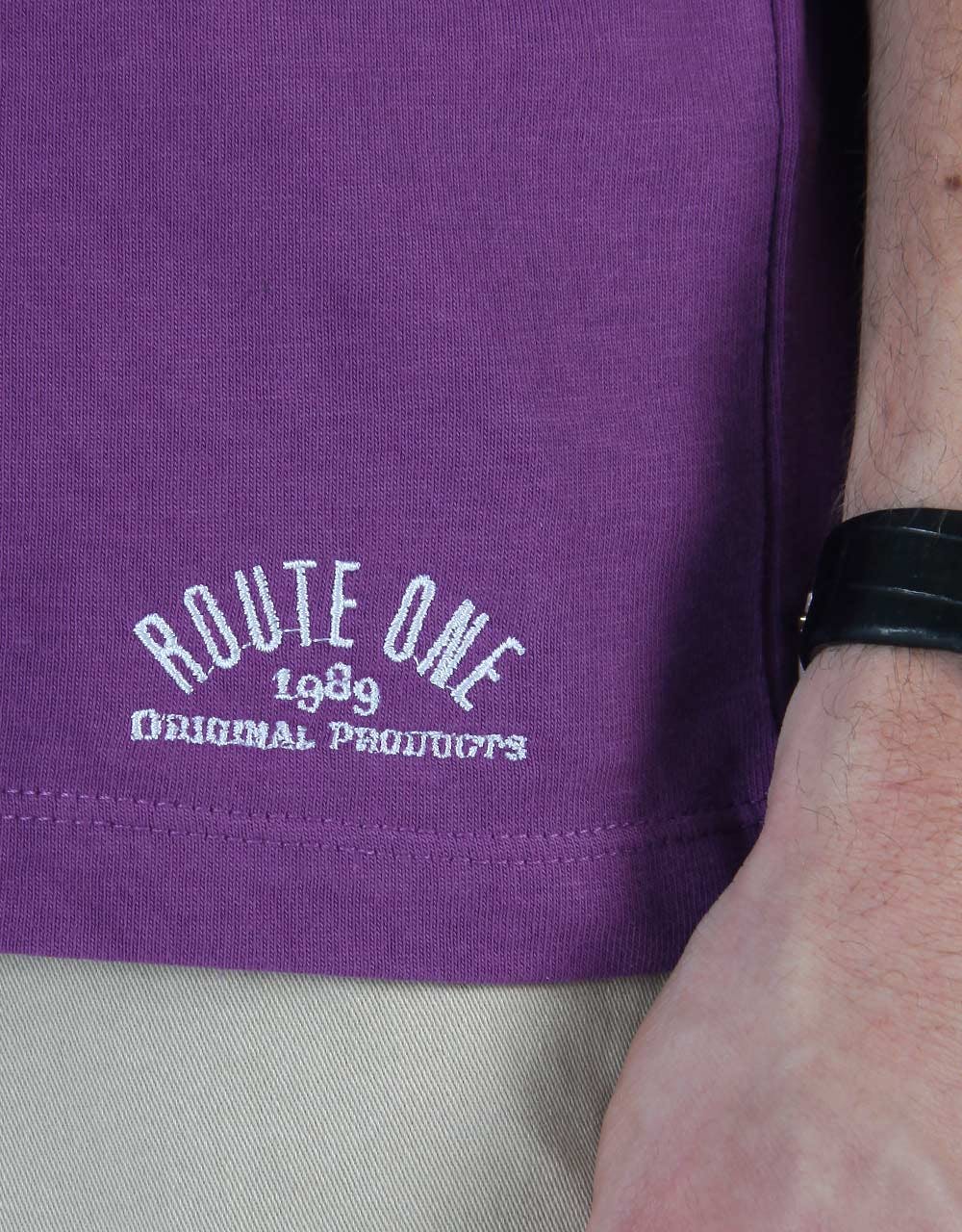 Route One Basic T-Shirt- Purple