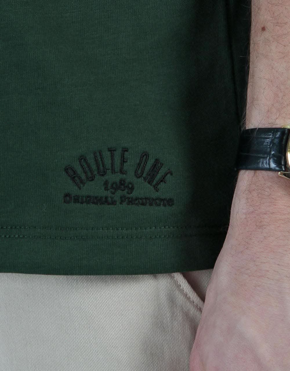 Route One Basic T-Shirt- Dark Green