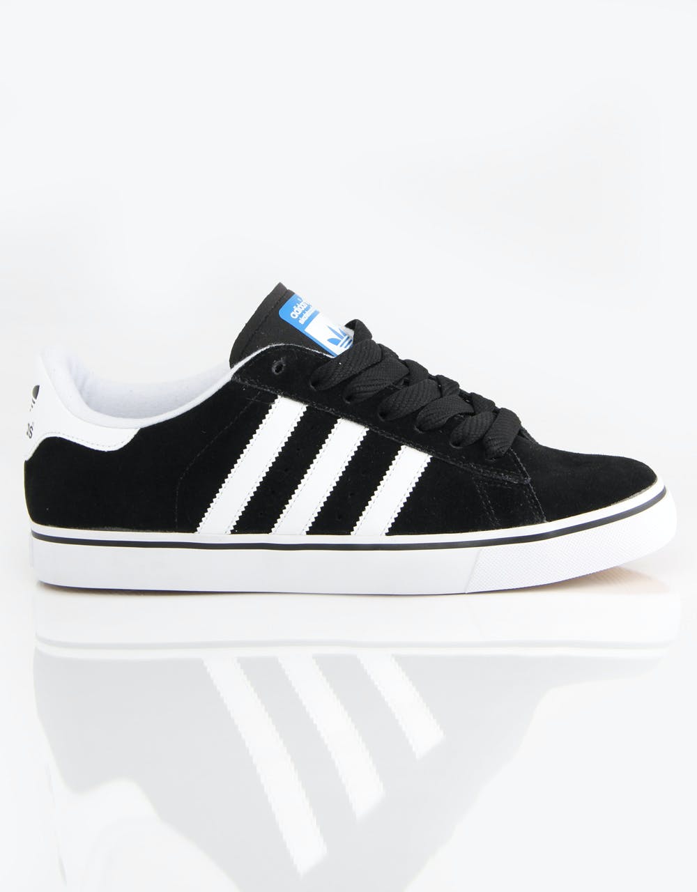 Adidas Campus Vulc Skate Shoes - Black/White/Bluebird