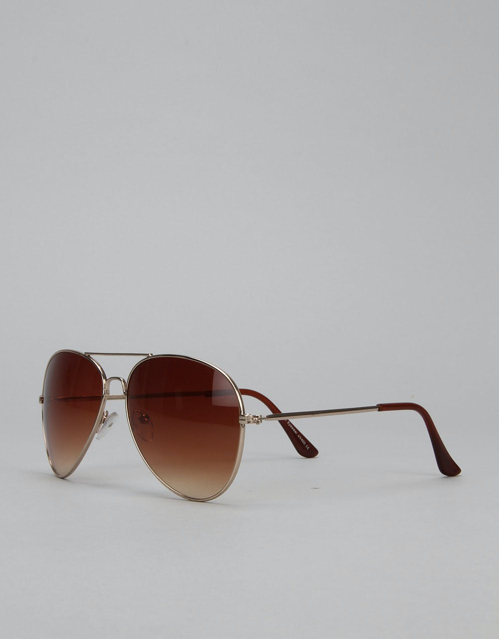 Route One Aviator Sunglasses - Gold/Brown