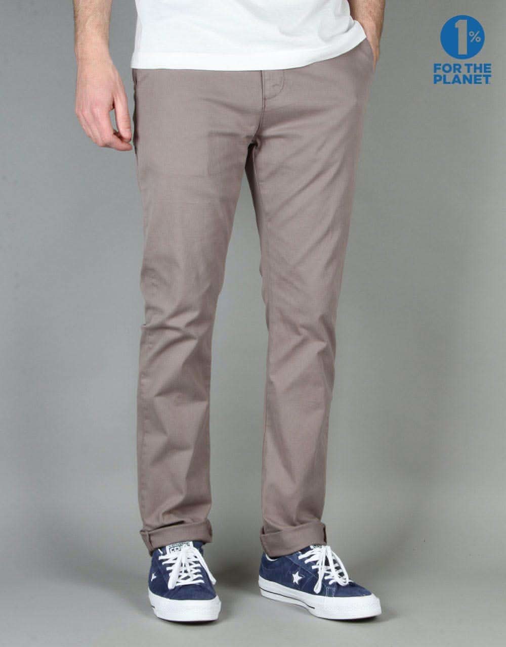 Route One Slim Fit Chinos - Grey