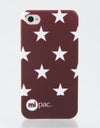 Mi-Pac Stars iPhone 4/4s Hardcase - Burgundy