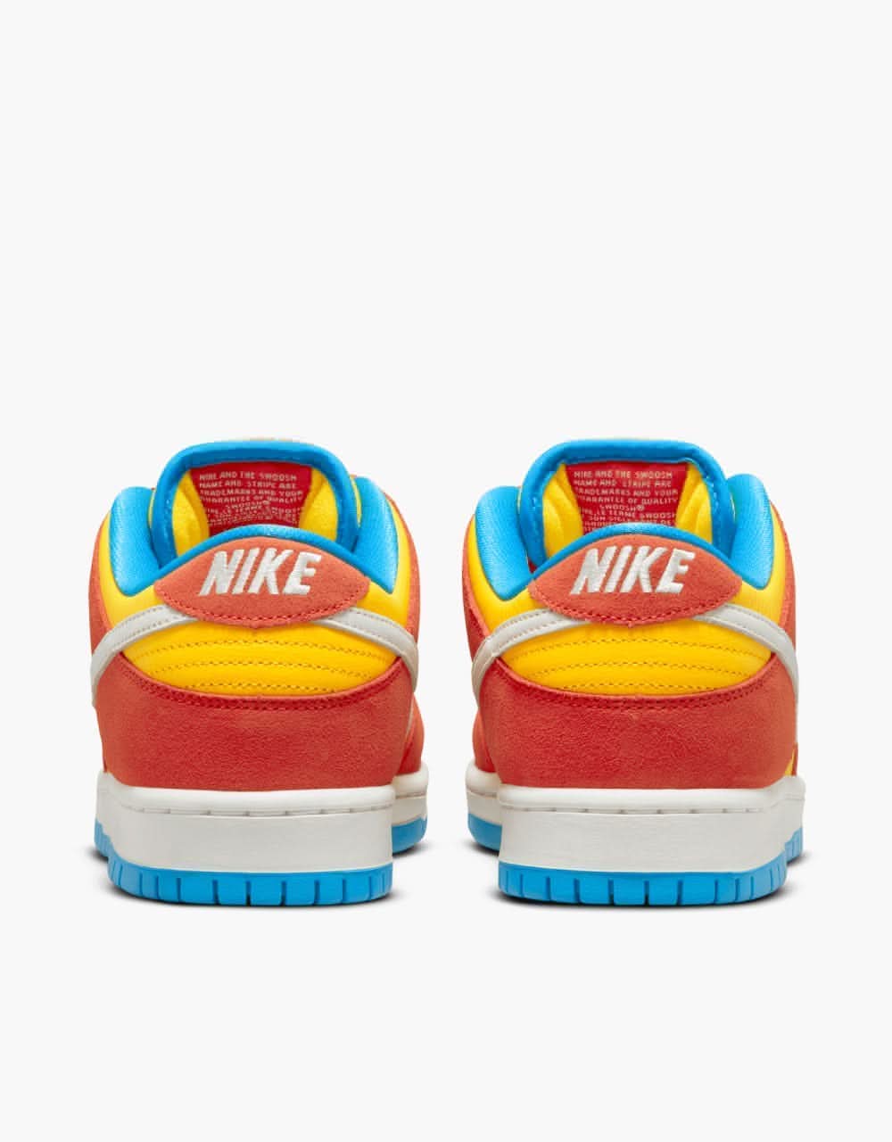 Nike SB 'Bart' Dunk Low Pro Skate Shoes - Habanero Red/White-Blue Hero