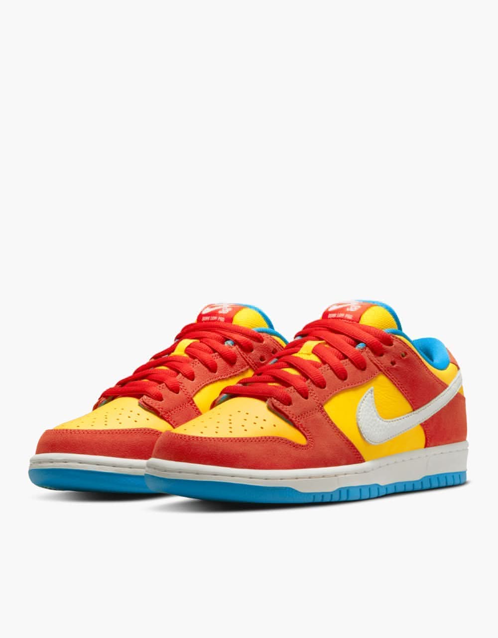 Nike SB 'Bart' Dunk Low Pro Skate Shoes - Habanero Red/White-Blue Hero
