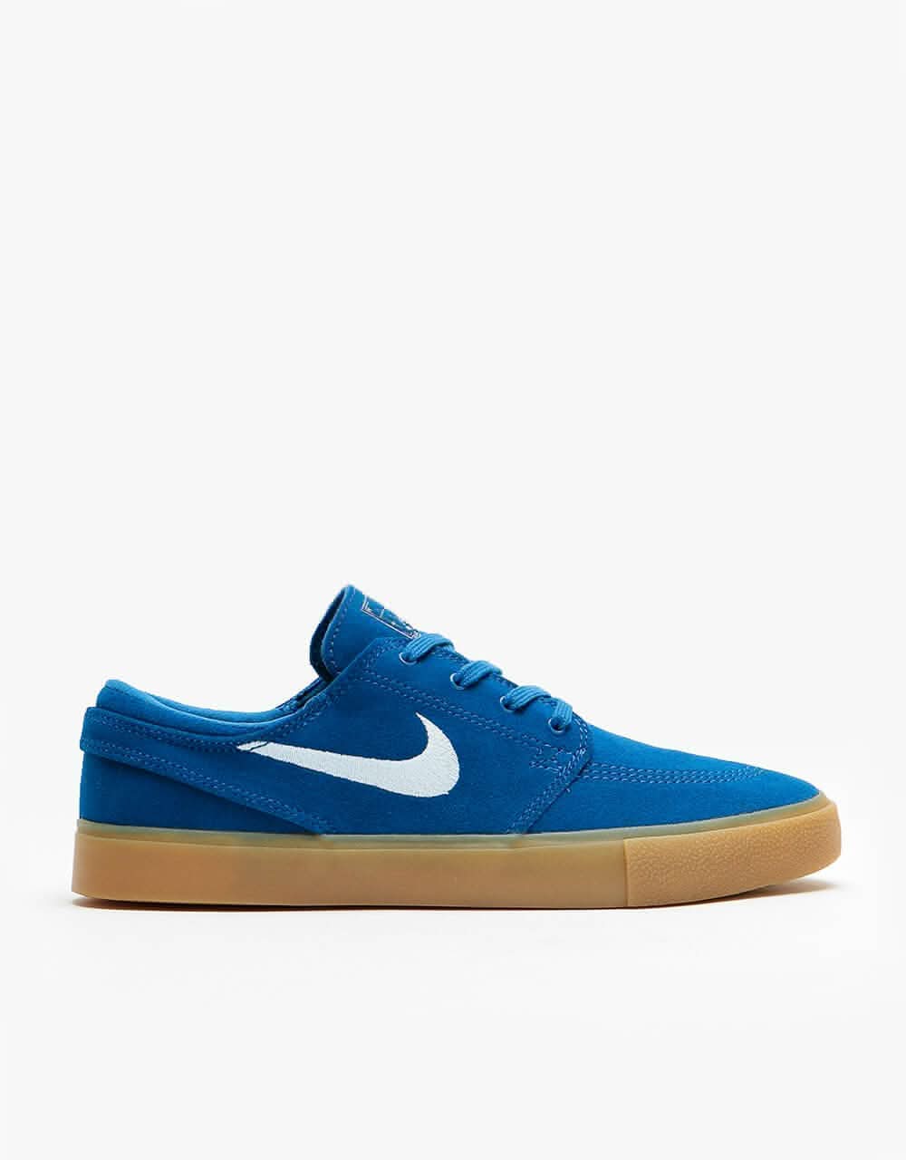 Nike sb janoski blue  and  gum suede skate shoes Clearance