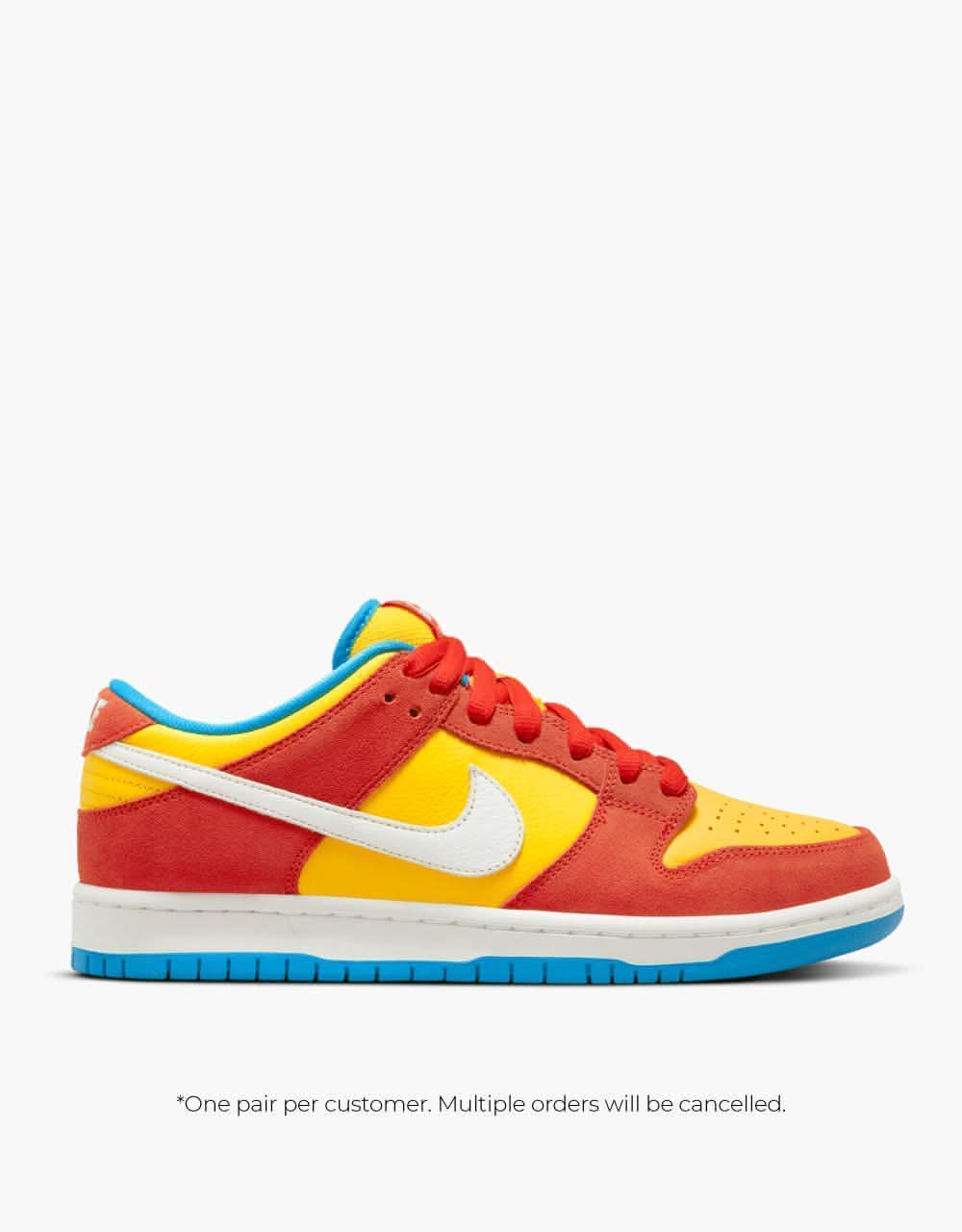 Nike SB 'Bart' Dunk Low Pro Skate Shoes - Habanero Red/White-Blue Hero